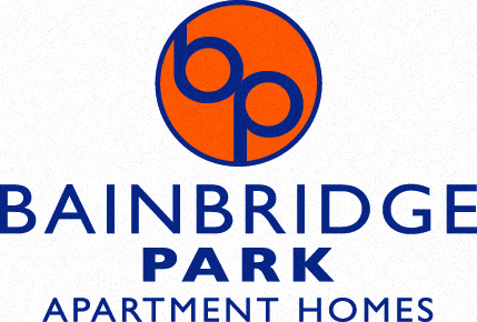A logo for Bainbridge Park Apartment Homes.